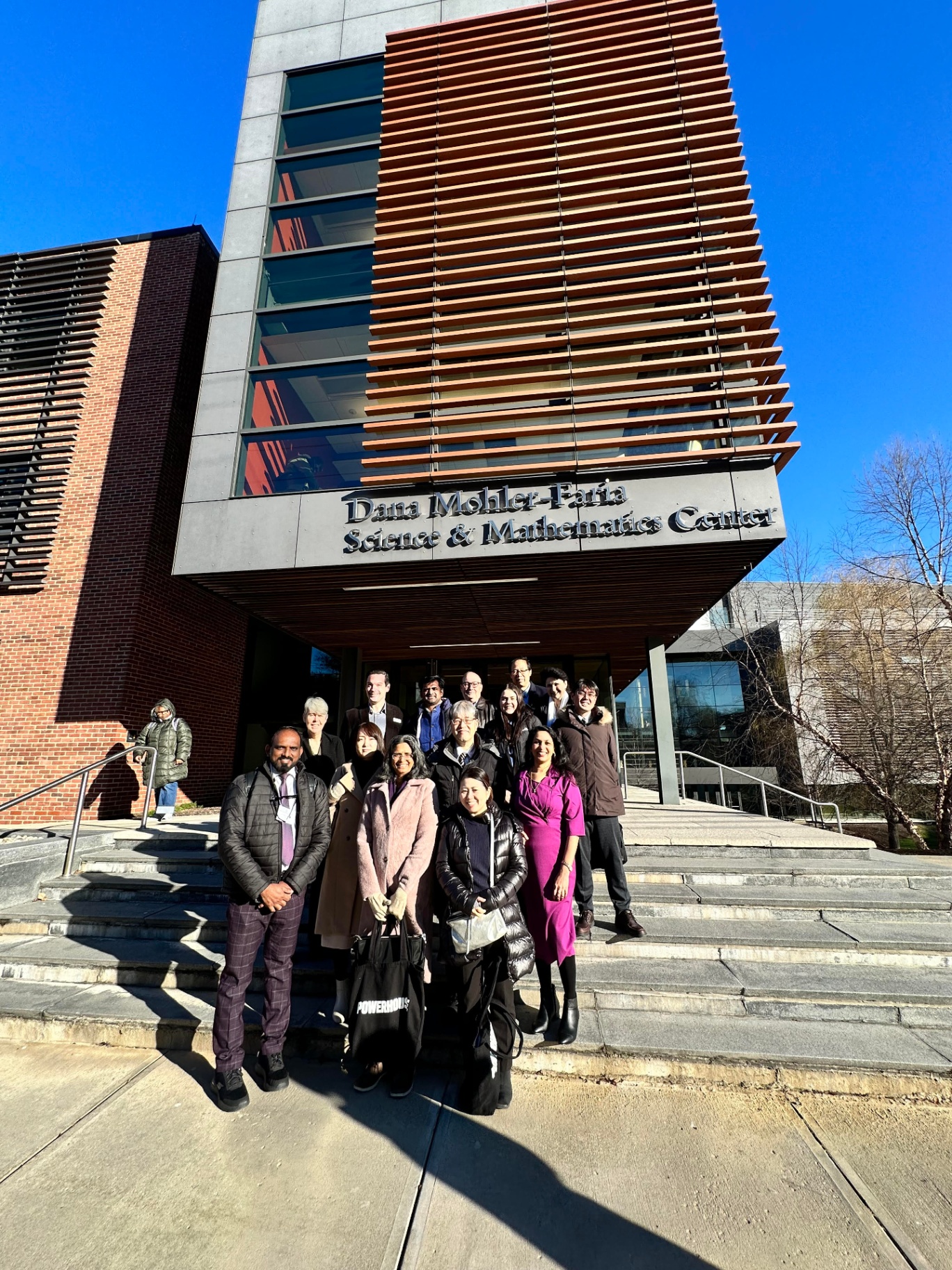 International delegation visiting Bridgewater State University's Dana Mohler-Faria Science & Mathematics Center